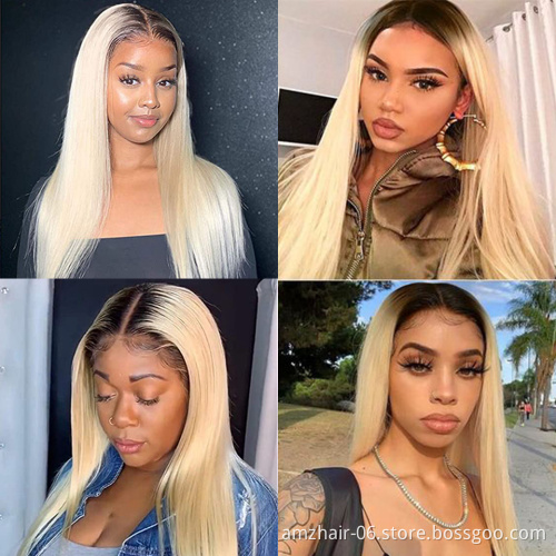 Wholesale 1B 613 Blonde HD Full HD Lace Frontal Closure 100%Human Hair Wig Mink Brazilian Cuticle Aligned Pre Plucked Lace Wigs
